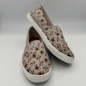 Isaac Mizrahi Shoes Womens 9 Slip On Sneakers Multicolor Corgi Dog Print Comfort